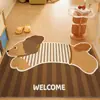 Alfombra de Entrada de Bucle de Seda Linda Alfombrilla Antideslizante y Resistente a Manchas Alfombrilla para Pies Puerta de Entrada Alfombra de Dibujos Animados Se Puede Cortar y Envío Gratis