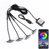Suministro Directo de Fábrica Rejilla de Coche Luces Intermitentes LED Amarillas Pequeñas Luces RGB Modificadas App Luces Diurnas Amarillas Pequeñas Luces de Coche