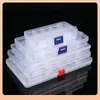 Caja de Almacenamiento de Piezas de Ferretería de 5 Compartimentos, 10 Compartimentos, 15 Compartimentos, 24 Compartimentos con Tapa, Caja de Almacenamiento de Plástico para Equipo de Pesca y Empaquetado de Joyería