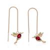 Pendientes de pájaro populares retro de joyería transfronteriza europea y americana, moda femenina, adornos geométricos exagerados con forma de animal para las orejas