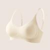 Ropa interior sin costuras de copa fija de una pieza color piel lechosa realce para busto pequeño sin aros gelatina nude transpirable sujetador para niña