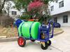 Máquina rociadora de cuatro ruedas empujada a mano al por mayor 160 litros gran capacidad tubo de alto voltaje extendido coche rociador de carga 48V