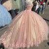 Vestido de Baile Rosa Brilhante Estilo Fada para Cerimônia de Debutante 2026 Novo Estilo Alça Fina Lantejoula Vestido de Baile Tule Festa Vestido de Noite