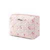 Bolsa de maquiagem xadrez de alto valor para meninas, bolsa portátil fofa para cuidados com a pele, bolsa de higiene pessoal de desenho animado