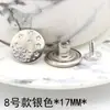 Ventas Directas de Fábrica Hebilla Fija en Forma de I de 17 mm, Hebilla de Metal de Material de Cobre Clásica de Moda para Ropa de Mezclilla Botón Especial