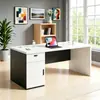 Mesa de escritório moderna e simples, conjunto de mesa e cadeira para uma pessoa para funcionários do escritório, mesa de gerente, pequena estação de trabalho para funcionários