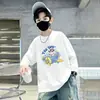 [100% algodón puro] Camiseta para niños, playera base de manga larga de otoño para niños, ropa casual para niños mayores y pequeños