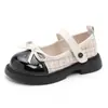 Zapatos de Cuero para Niñas 2026 Nueva Colección Primavera y Otoño Suela Blanda Elegantes Estilo Pequeña Chanel Zapatos de Princesa Simples Cómodos Versátiles Zapatos Casuales