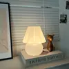 Luminária de Mesa Decorativa Cogumelo Vidro Floral Vintage Retro para Cabeceira Quarto Luz Noturna Venda Quente Transfronteiriça