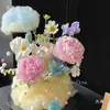 Ramo de Flores Feeling Decoración Hecha a Mano DIY Moldeado Nube Colorida Algodón de Seda Empaque de Flores Frescas Materiales de Arte de Algodón Nube