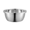 Acero Inoxidable 304 Espesado, Tazón para Lavar Verduras, Bol para Batir Huevos, Frasco Sazonador de Borde Ancho Grande, Colador de Arroz, Juego de Cinco Piezas, Tazón Colador, Bol Sazonador