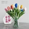 Flores Artificiales de Tulipa de PU con Tacto Realista, Ramo Hidratante Flores Decorativas, Flores Falsas para Decoración del Hogar, Adornos para Sala de Estar, Fabricante Transfronterizo