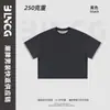 Bg Marca Moderna Roupas Masculinas Plus Size Marca Moderna Europeia e Americana Camiseta de Algodão Puro 250g Gola Redonda Camiseta Masculina de Manga Curta Antibacteriana Cor Lisa Camiseta Retrô