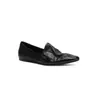 Zapatos casuales retro estilo francés para todas las estaciones, zapatos planos tipo abuela de comercio exterior transfronterizo, zapatos slip-on versátiles de cuero genuino para mujer de talla grande