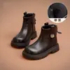 Botas Martin Nuevas 2026 para Niñas Mayores, Suela y Superficie Suaves, Versátiles de Caña Baja Estilo Coreano con Cremallera Lateral Botas de Chimenea