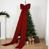 Lazo de terciopelo navideño extragrande para decoración de pared, cumpleaños, boda, fiesta y decoración de la punta del árbol de Navidad
