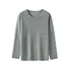 "Série Nuvem Suave" Suéter de Tricô com Gola Redonda em Liocel Atualizado para Mulheres, Blusa Básica de Primavera com Caimento Solto