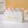 Tarjetas de felicitación en stock, flores metalizadas, plantas, gracias thankyou, gratitud, tarjetas con mensajes de bendición, Amazon transfronterizo