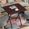 Mesa Plegable Cuadrada Mesa Cuadrada para el Hogar Dormitorio Balcón Dormitorio Portátil Mesa Sencilla para Comer al Aire Libre Puesto