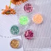 Yunmoonaidiy Hecho a Mano Material de Cáñamo Pegamento de Cristal Polvo Fino Brillo Mezclado Brillo Láser Brillo Hexagonal