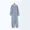 Pijama de Tecido Coral para Mulheres, Conjunto de Duas Peças Espesso e Quente para Outono e Inverno, Conjunto de Cardigã de Flanela, Pode Ser Usado Fora de Casa, Roupas de Casa para Mulheres