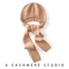 Elegante y versátil conjunto de sombrero y bufanda estilo coreano, nueva colección otoño/invierno, gorro de punto de cachemira liso para mujer, con protección para el cuello