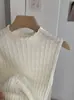 KEKEZOON 2026 Nuevo Chaleco de Punto sin Mangas con Cuello Alto para Mujer Ajustado Costillado Top 8537