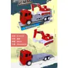 Juguete Modelo de Camión de Transporte Pesado con Remolque Plano Grande de Inercia para Niños, Vehículo de Rescate, Vehículo de Ingeniería, Excavadora