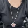 Collar con colgante de gato de la suerte esmaltado con filamento hueco y monedero sencillo a la moda para mujer, estilo palaciego, nuevo estilo nacional, joyería combinable.
