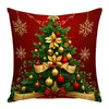 Funda de Almohada Navideña con Textura de Relieve Simulada Funda de Almohada Navideña con Relieve Estéreo 3D Funda de Almohada Decorativa Navideña