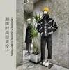 Modelo masculino de estilo coreano ajustado, accesorios de media figura humana, escaparate de ropa, modelo informal de moda, expositor de cuerpo entero