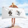 Toalla de playa de la serie Frozen de dibujos animados transfronteriza fibra de poliéster impresión 3D toalla de playa de poliéster venta al por mayor