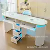 Mesa de Manicura Transfronteriza Individual y Doble de Pizarra con Carga Inalámbrica Aspiradora de Escritorio para Salones de Uñas