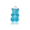 Accesorios de Oso de Resina Transparente de Colores Dulces Materiales para Pulsera Pendientes Collar Llavero Colgante Hechos a Mano DIY