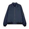 Marca de Moda Urbana de Estilo Americano, Vibe Retro, Chaqueta Bomber con Solapa, Primavera y Otoño, Nueva, Suelta, a la Moda, Versátil, Chaqueta Corta