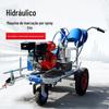 Máquina de marcação de estrada municipal de empurrar mão multiuso por atacado de fábrica atualizar pista de plástico máquina de marcação por pulverização a frio de gasolina