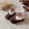 Sapatos Mary Jane de Renda Elegantes e Doces para Meninas Modelo Novo Outono/Inverno 2026 Sapatos de Solado Macio com Velcro para Meninas Jovens