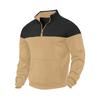 Amazon Transfronterizo Temu Fábrica de Origen Venta Caliente Transfronteriza Sudadera con Media Cremallera Bloques de Color Moda al Aire Libre Casual