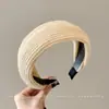 Diadema de punto estilo retro americano de ala ancha, de alta gama, adecuada para frentes amplias, a la moda, versátil para uso diario y para ir al trabajo, pinza para el pelo y accesorio para el cabello