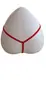 Tanga feminina plus size calça T sem costura estilo A cintura baixa sexy transparente mini bolsa vermelha