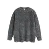 Roupas Vintage 2025 Outono/Inverno Nova Tendência Chinesa Retrô Cor Sólida Design Desgastado Casual Solto Suéter Unissex