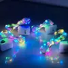 Luces de Hadas, Luces Ambientales, Luces de Cable de Cobre, Puestos, Luces de Mercado Nocturno, Linternas Rojas Festivas para el Festival de Primavera y el Día Nacional, Luces de Hadas LED a Batería
