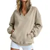 Ropa de mujer transfronteriza europea y americana, nuevo suéter de moda de otoño, manga larga, casual, adelgazante, holgado, cómodo, top con cuello en V