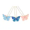 Antiguo nuevo gota de aceite imitación azul cloisonné mariposa color pasador de pelo Hanfu aleación tocado accesorios fabricantes venta al por mayor