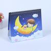 Calendario de escritorio creativo y lindo de 8 pulgadas con diseño de dibujos animados, para niños, DIY, película de impresión a color, calendario de espiral portátil, en stock, al por mayor