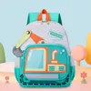 Mochila Escolar de Desenho Animado Escavadeira Menino Pequeno Jardim de Infância 3 Anos 5 Anos Mochila Pré-Escolar Menina Mochila Respirável para Crianças