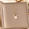 Collar de acero de titanio caliente transfronterizo de Europa y Estados Unidos, temperamento femenino, personalidad de circonita con micro incrustaciones, cadena de clavícula de alto sentido, joyería que no se desvanece
