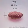 Plato de vidrio transparente con borde dorado, plato creativo con punto de congelación irregular y patrón de martillo, plato de fruta, ensaladera, vajilla japonesa al por mayor