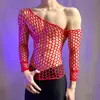 Lóbulo Lencería Sexy Nuevo Sexy Hueco Malla Vestido Transparente Ajustado Cita Gay Pasión Tentación Ropa de Noche Red