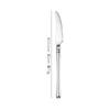Vajilla occidental de acero inoxidable 304 con columna romana, cuchillo y tenedor para carne, cuchara de postre, cuchara pequeña de cintura para restaurante y hotel de alta gama.